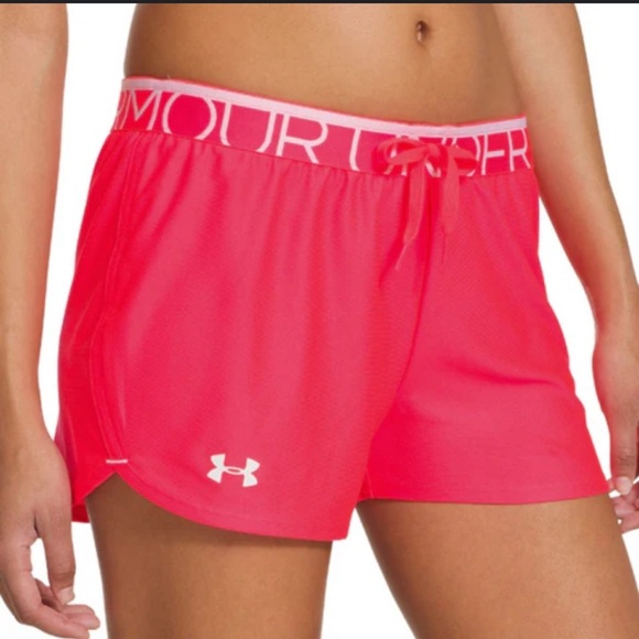 Under Armour Pants - Under Armour Hot Pink Barbiecore Drawstring Elastic Waist Shorts Size Large